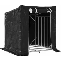 vidaXL Étagère à bois de chauffage avec protection contre la pluie 100,5x100,5x110,5 cm