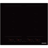 Heinner HBHI-M4ZB2FXSMTC Table de cuisson à induction encastrable, 4 zones de cuisson,tactile, noir