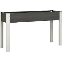 Syfax Lit surélevé de jardin Gris 120x40x75 cm WPC