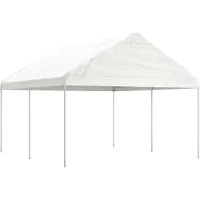 Syfax Belvédère avec toit blanc 4,46x4,08x3,22 m polyéthylène