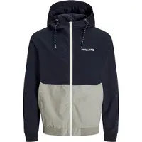 Jack & Jones Veste mi-saison 'JJERush' bleu marine / greige / blanc