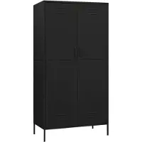 Syfax Garde-robe Noir 90x50x180 cm Acier