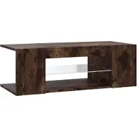 Sonstiges Meuble TV avec lumières LED Chêne fumé 90x39x30 cm