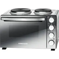 Rommelsbacher Petite cuisine avec 2 plaques four 3250W 5BA 30L. sw-argent KM 3300
