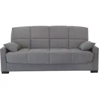 Sonstiges canapé convertible 3 places - Gris clair - matelas 14 cm - 130 x 190 cm - MEGAN