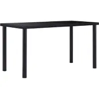 Prolenta Maison Exclusive - Table à manger noire 140 x 70 x 75 cm, verre trempé