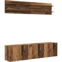 Syfax Unites TV Montage mural 6 pcs Bois ancien Bois d'ingénierie