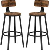 Vasagle Tabouret de bar, lot de 2, chaises de bar, chaises de cuisine, avec dossier-026B01V1