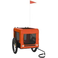 Syfax Remorque de vélo pour animaux de compagnie orange et noir