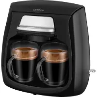 Sencor SCE 2100BK Cafetière, réservoir d'eau de 0,3 l, filtre amovible et lavable, puissance 500 W