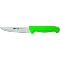 Arcos Couteau de cuisine couleur - Prof 290421 acier inoxydable nitrum et mangue lame ergonomique verte en polypropylène et 13 cm de lame, vitrine