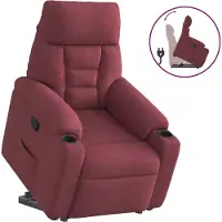 Syfax Fauteuil inclinable rouge bordeaux tissu