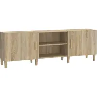 Syfax Meuble TV Chêne sonoma 150x30x50 cm Bois d'ingénierie