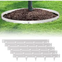 Jayseuw Bordure de pelouse Défense contre les limaces Galvanisé Clôture à fleurs Bordure de séparation Bordure de jardin Acier 100x15cm 50m Argent
