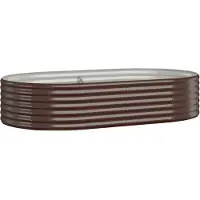 Syfax Lit surélevé de jardin Acier galvanisé marron