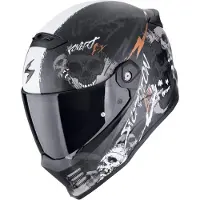 Scorpion Casque intégral COVERT FX SKULLZ noir mat gris or taille XS