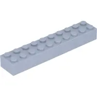 LEGO 2x10 brique 3006 gris clair bleuté 50 pièces