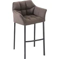 CLP Tabouret de bar Damaso B tissu avec piètement 4 pieds