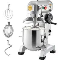 Vevor Robot de cuisine Scheffler 1100W pétrin, 33 L robot de cuisine, machine à pâte,3 vitesses, inclus, crochet pétrisseur, batteur plat, fil métallique, pétrin avec fonction minuterie