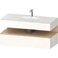 Duravit Collection One lavabo à encastrer avec meuble sous-vasque en console, 1200x550x600mm, niche en chêne naturel, QA4787030220000