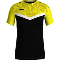 Jako T-shirt unisexe Iconic, couleur:noir/soft yellow, taille:XXL