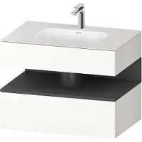 Duravit Collection One lavabo à encastrer avec meuble sous-vasque en console, 800x550x600mm, niche graphite mat, QA4785049840010