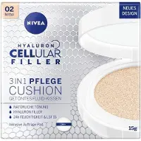 Nivea Hyaluron CELLular Filler 3en1 Care Cushion Maquillage SPF15 - Maquillage légèrement couvrant en éponge de 15 g