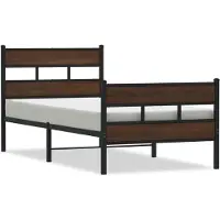 Syfax Cadre de lit sans matelas avec tête de lit et pied de lit