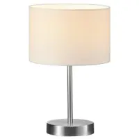 TRIO Lampe de table abat-jour Series 4611 avec abat-jour blanc 20cm