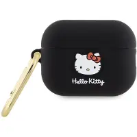 Hello Kitty Hkap23Dkhsk Airpods Pro 2(2022/2023) Cover Czarny/Black Silicone 3D Kitty Head