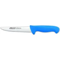 Arcos Couteau de boucher couleur - Prof 294623 acier inoxydable nitrum et mangue lame ergonomique en polypropylène bleu et 16 cm de lame, vitrine