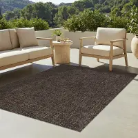 Tapiso Tapis Verano Outdoor Modern, marron foncé, pour cuisine ou balcon, 60 x 100 cm