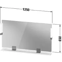 Duravit Sivida miroir, noir diamant mat, 1250x36x650mm, éclairage à poser, interrupteur à détecteur, raccordement au réseau, SV74240BD180000