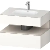Duravit Collection One lavabo à encastrer avec meuble sous-vasque en console, 800x550x600mm, niche Taupe Matt, QA4785091840000