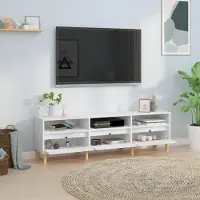 Prolenta Maison Exclusive - Meuble TV blanc 150x30x44,5 cm Matériau dérivé du bois