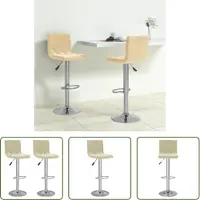 The Living Store Barhocker 2 Stk. Crème Samt
