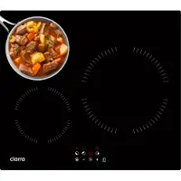 CIARRA Table de cuisson à induction 3 zones encastrable 9 niveaux Timer 5600 Watt VM3BIH-A