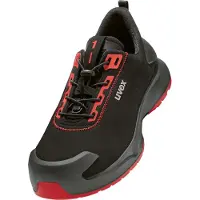 Uvex 1 x-craft Chaussures de sécurité basses S3L, noir/rouge noir/rouge 35