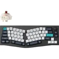 Keychron Q8 Max (Alice Layout) QMK/VIA Clavier mécanique sans fil, QWERTY US, Knob, Carbon Black, Gateron Jupiter Brown Q8M-M3