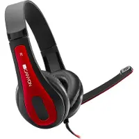 Canyon CNS-CHSC1BR Headset HSC-1 3.5mm Klinke Mikrofon black/red retail