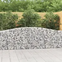 Prolenta Maison Exclusive - Paniers à gabions arqués 7 pcs 400x30x80/100 cm Fer galvanisé