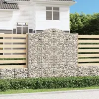 Prolenta Maison Exclusive - Gabions à arche haute, lot de 6, 200 x 30 x 200/220 cm, fer galvanisé