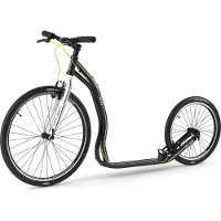 Yedoo Trexx Sport Alloy Roller Scooter Trottinette - pour adultes et adolescents, jusqu'à 130 kg, avec pneus gonflables 26/20 et guidon réglable noir