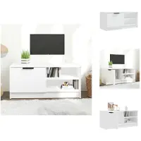 vidaXL Armoire TV Blanc 80x35x36,5 cm Bois composite - Meuble TV