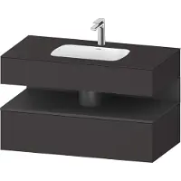 Duravit Collection One lavabo à encastrer avec meuble sous-vasque en console, 1000x550x600mm, niche graphite mat, QA4786049800010