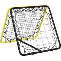 Syfax Filet de rebond de football double face réglable jaune et noir