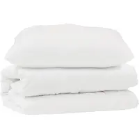 vidaXL Ensemble de couettes avec oreillers, 2 pièces, blanc, microfibre