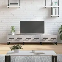 Prolenta Maison Exclusive - Meuble TV gris béton 150x36x30 cm Matériau dérivé du bois