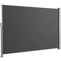 Floordirekt Store latéral en aluminium, protection visuelle et solaire pour balcon, terrasse et jardin, résistant aux UV et aux intempéries, anthracite, 160 x 300 cm