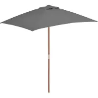 Syfax Parasol d'extérieur avec mât en bois 150x200 cm anthracite
